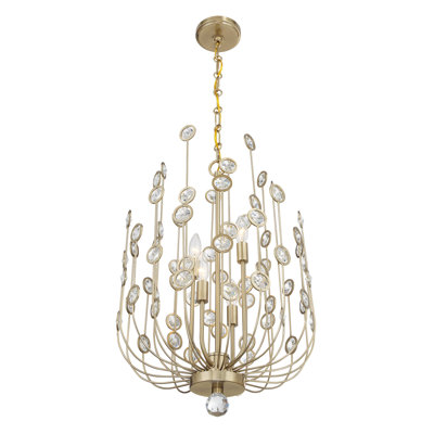 Irina 4-Light Chandelier in Noble Brass