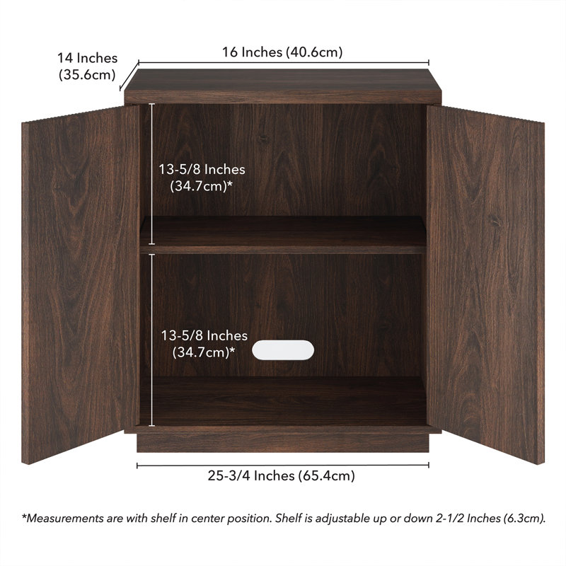 2 - Door Rectangle Accent Cabinet, Alder Brown