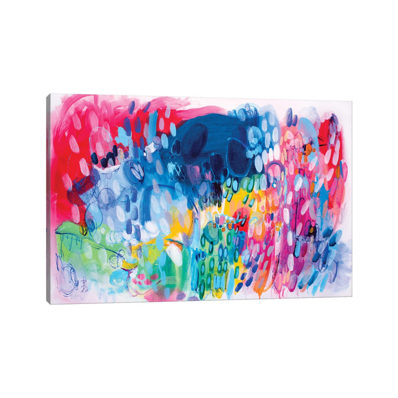 With A Light Heart By Misako Chida - Wrapped Canvas Painting by Misako Chida - Wrapped Canvas Painting