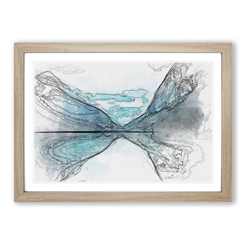 Lake Louise in Canada in Abstract - Picture Frame Graphic Art Print, Oak Framed, 62cm H x 87cm W x 2cm D
