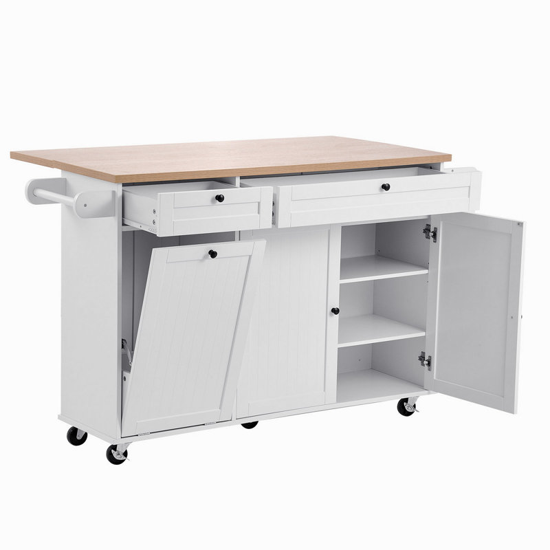 Armoire de rangement sur chariot avec îlot de cuisine 60 po