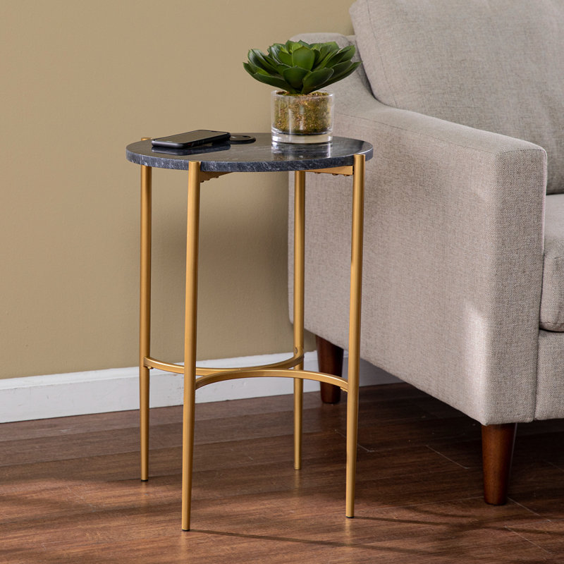 Table d'appoint Clarvin avec station de charge sans fil
