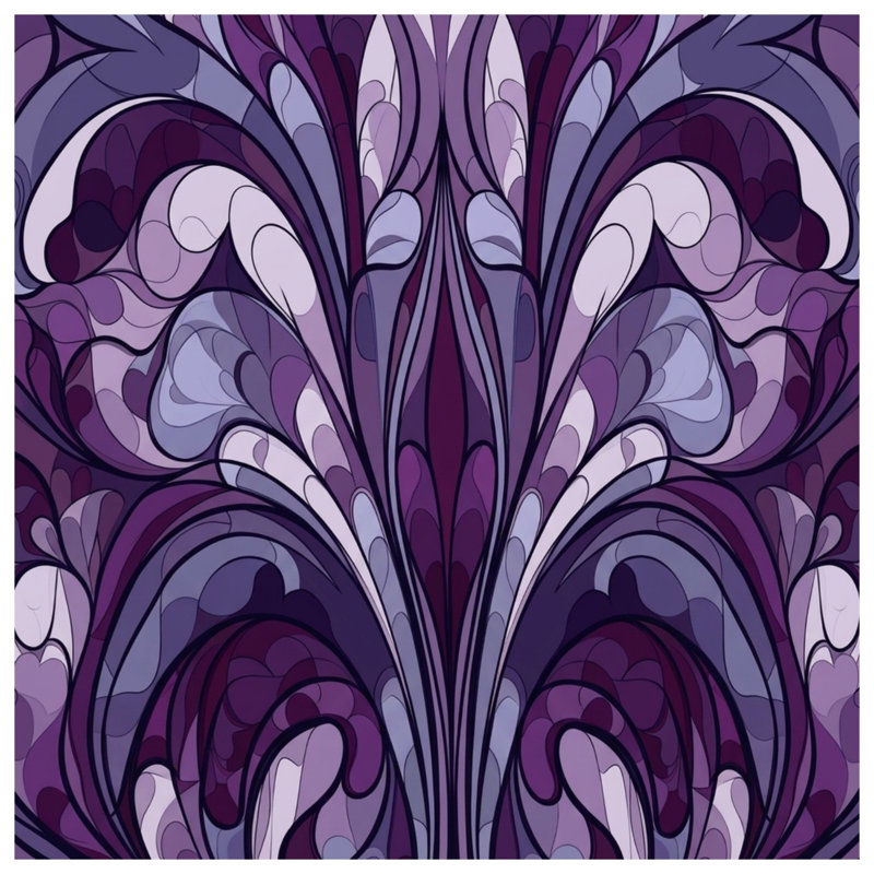 Rideaux de douche mauve complexe Intricate, L 70 po x H 84 po