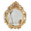 Miroir doré antique 20 x 24 po Mirrorize pour le salon, miroir ovale à cadre doré rétro, grand miroir doré décoratif pour la décoration murale