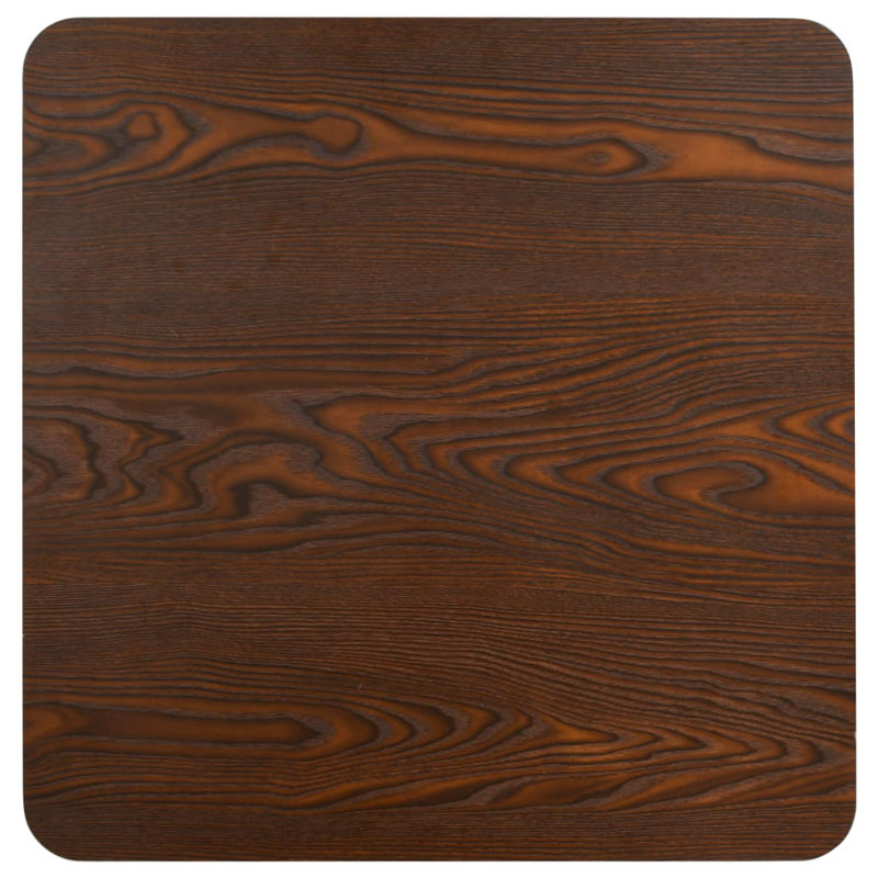 Bistro Table Dining Room Bar Coffee Dinner Table Desk Furniture MDF, Black, 29.5" H x 19.7" L x 19.7" W, Dark Brown