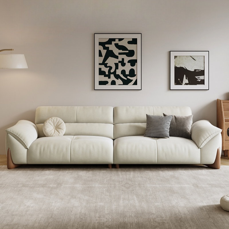Modern Simple Cream Style Fabric Sofa