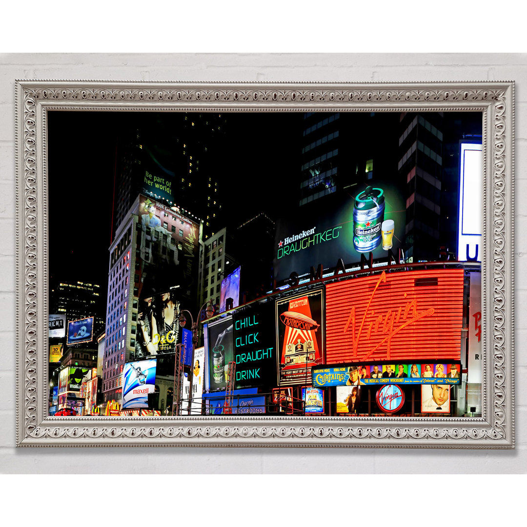 Gerahmtes Wandbild Tokyo City Night Lights