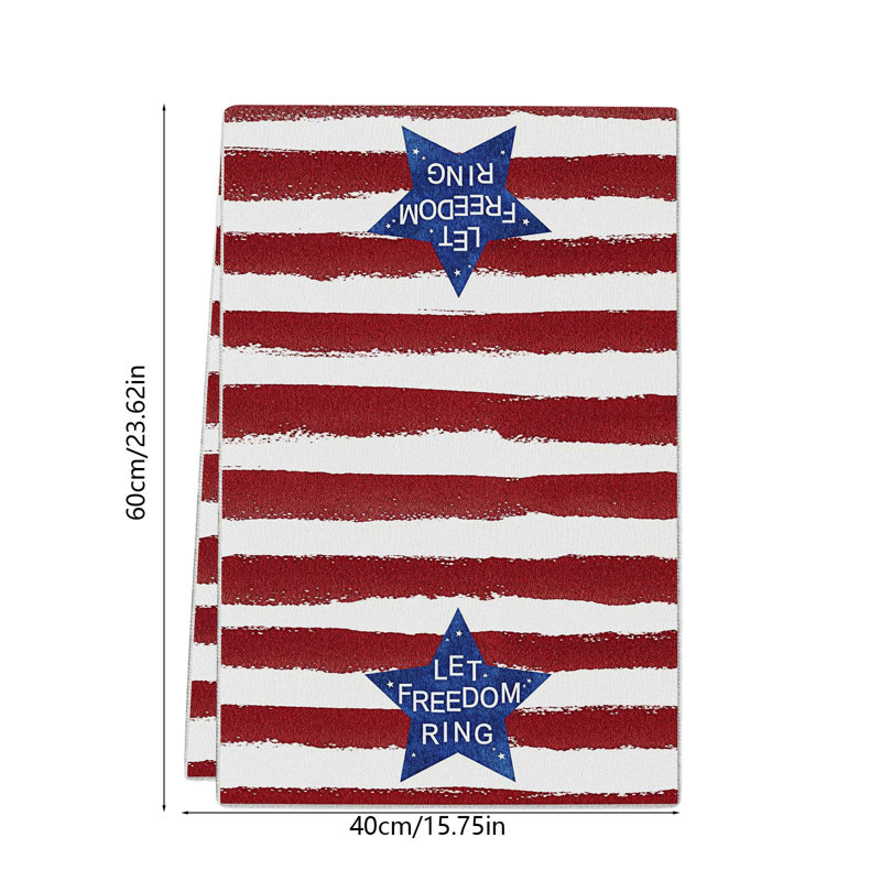America Flag Gnome Kitchen Towel, Hanging Hand Towel For Independence Day Bathroom Home Decor, 23.6x15.7in Multicolor, C