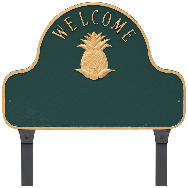 2-Line Lawn Address Sign, Gray/White, Yes