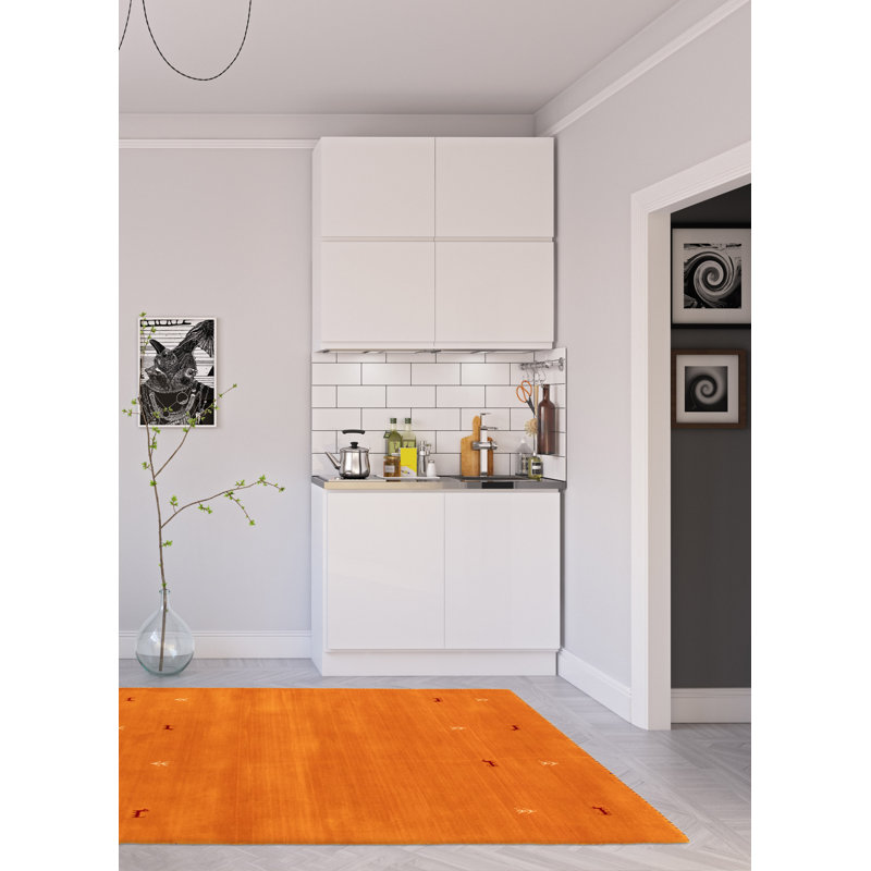 Kashkuli Gabbeh Orange Rug 4'1" x 5'6"