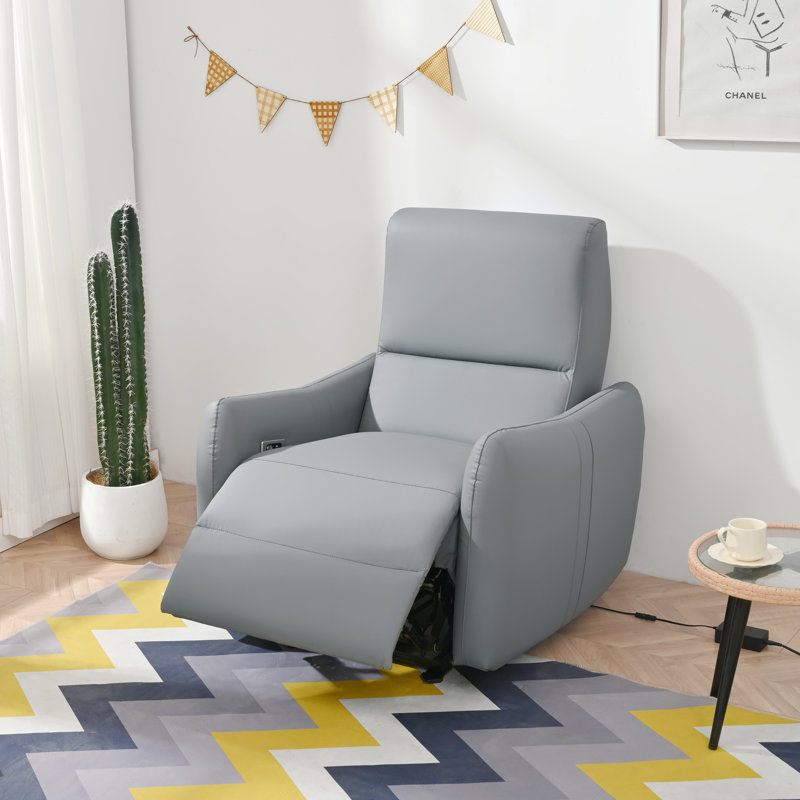 zero clearence recliner  Recliner,Power Recliner Chair,Electric Recliner for Living Room,PU Leather Reclining Armchair for small space,Reclining Sofa for Bedroom/Apartment/RV,with USB Port