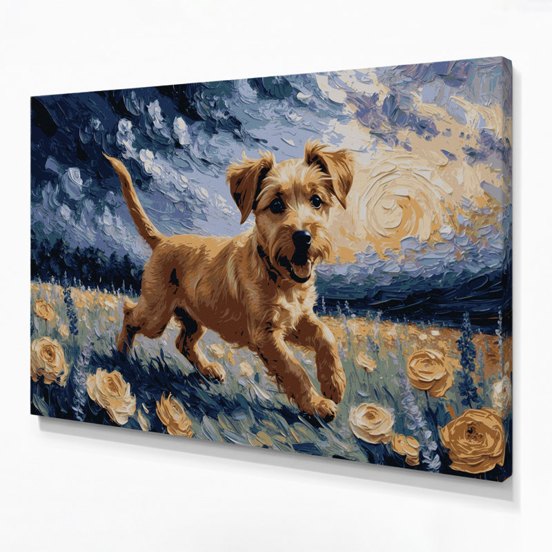 «Dogs Silky Terrier», art mural sur toile, H 20 po x l 24 po