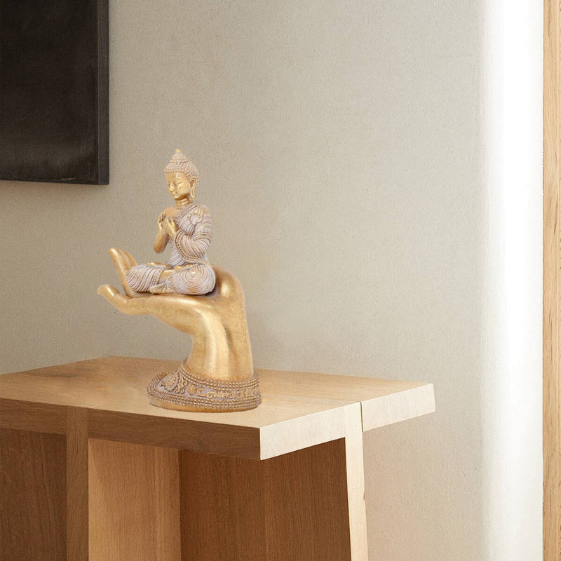 Statue de Bouddha pour la décoration intérieure, petites statues de Bouddha dorées pour le décor zen