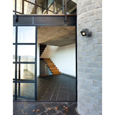 Focus 12cm H Integrated LED Outdoor Armed Sconce