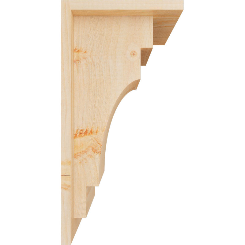 Corbeau méditerranéen avec contre-plaque, Lisse, H 16 po x l 7,5 po x P 8 po, Sapin de Douglas