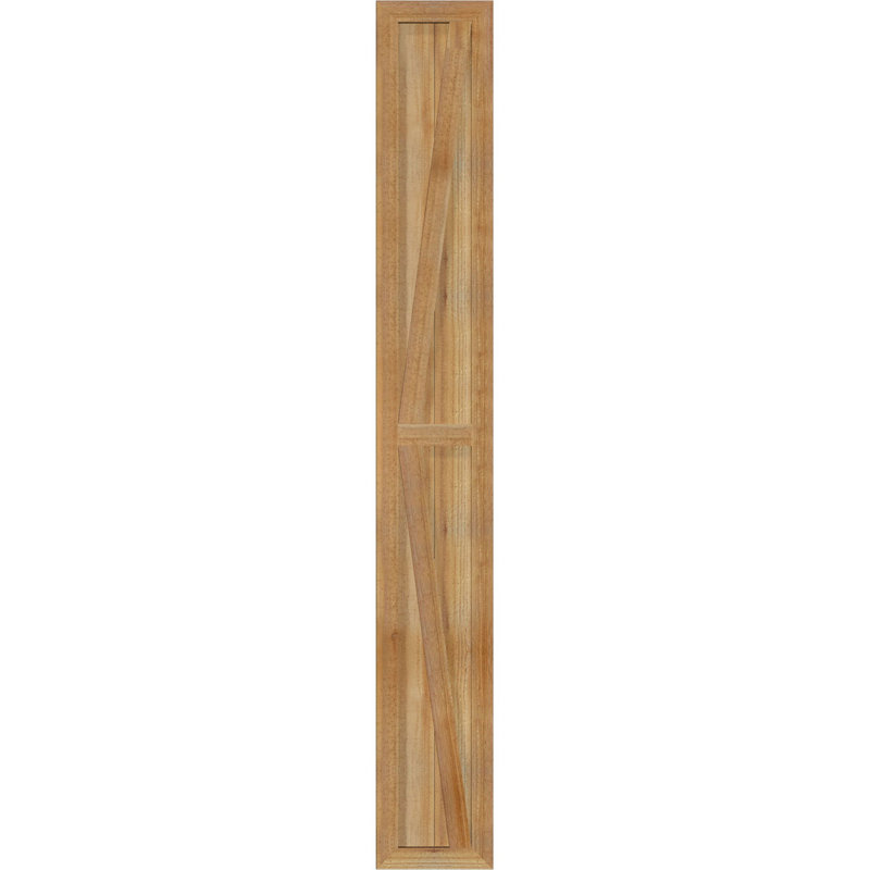 TimberCraft 5 3/8 "encadré avec panneaux n-lattes avec Z-Bar, cèdre rouge de l'Ouest, 10 3/4 po, 80 po