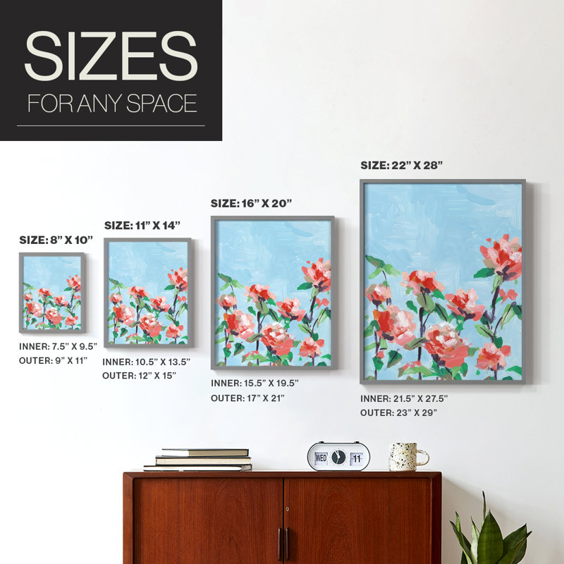 «Rose Garden Sky II», H 11 po x l 9 po, Gris