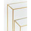 112cm Glass Top Console Table