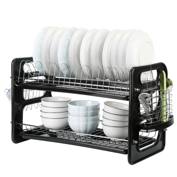 iMounTEK 2-Tier Dish Drying Rack Drainboard Set