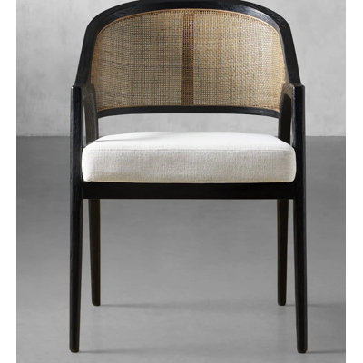 Aliha 19'' H Foam Padding Upholstered Cane Back Side Chair