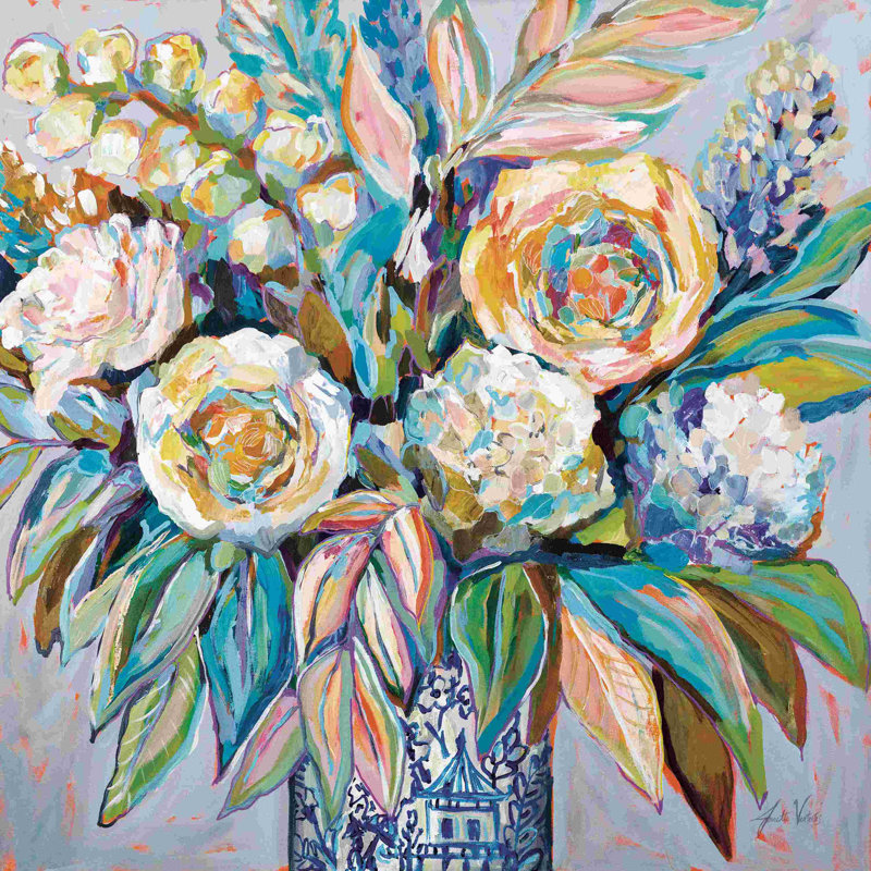 " Ginger Party Light " by Jeanette Vertentes Painting Print, 36" H x 36" W