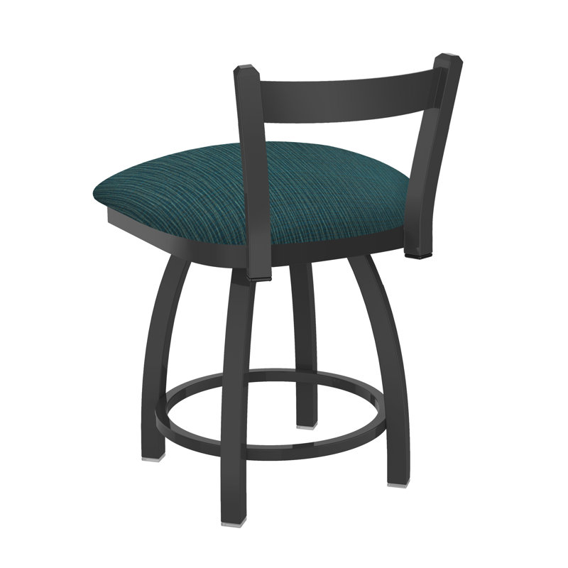 Tabouret de coiffeuse en métal Catalina, Étain, Tissu-graphique marée