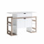 Buffet avec 4 tablettes Modernize Kitchen, blanc et taupe foncé