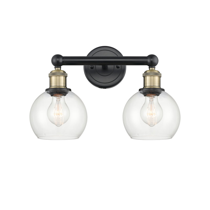 Cambria 2 - Light Dimmable Vanity Light, Clear, Black Antique Brass