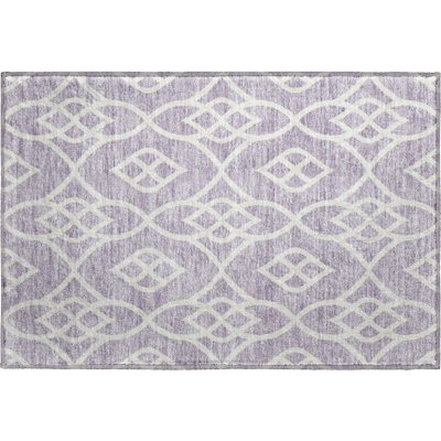 Premium Machine Washable Prisco Lavender Rug