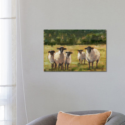 Sheep Family I by Ethan Harper - Wrapped Canvas Painting