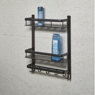 Glass Corner Dual Tiers Shelf Wall Mount Storage Holder