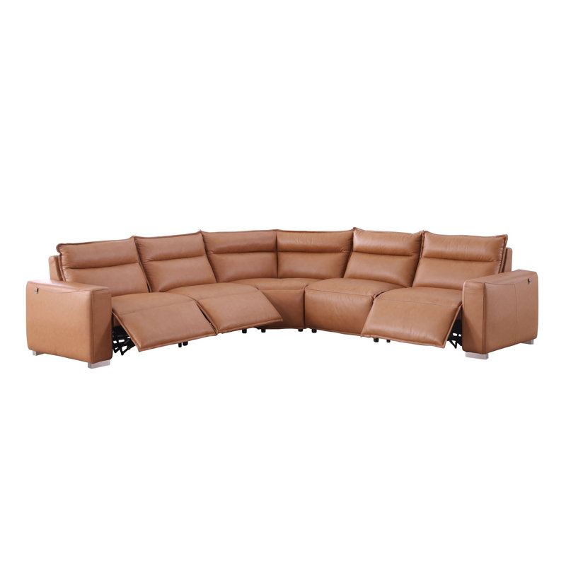Canapé modulaire inclinable 5 pièces Sierra Camel, Chameau