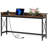 70.9 Inch Long Sofa Console Table With Outlets Charging Station Narrow Entryway Hallway Accent Furniture