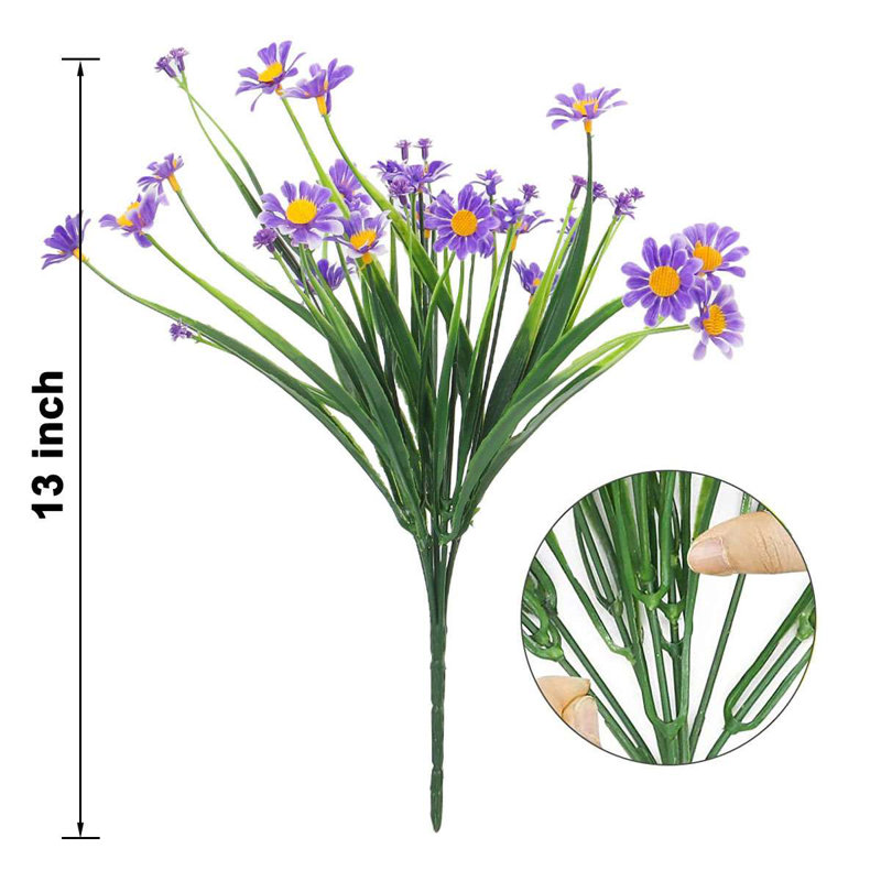 4 faisceaux de marguerites artificielles pour l'extérieur, Mauve