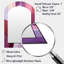 Mauve Motion Abstract Shapes I - grand miroir mural asymétrique de formes abstraites, miroir arche moderne unique, impression d'art en métal-113743948