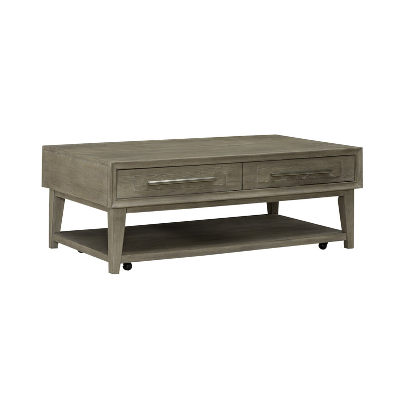 Chantee Cocktail Table w/ 2 Drawers & Casters
