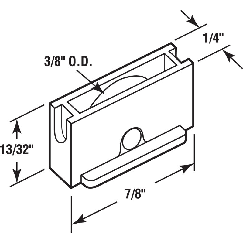 Prime-Line 3/8 in. Brass Flat-Edge Roller Assemblies