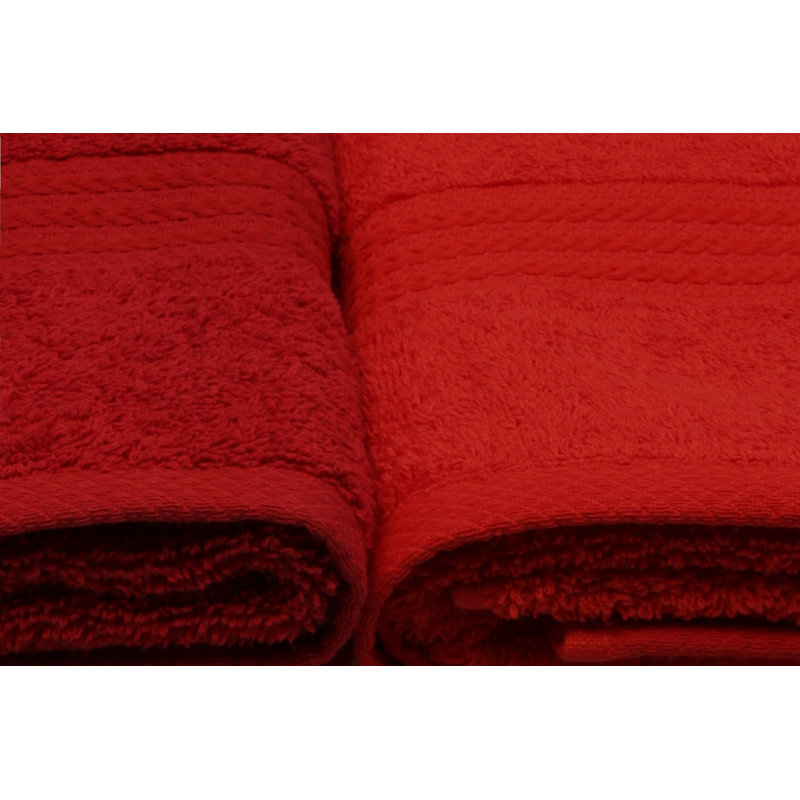 Premium Hand Towel Set | 100% Cotton, 17.7 x 35.4 inches | 500 GSM for Luxurious Absorbency | Machine Washable at 104°F | Stylish Pale Orange, Orange, Red & Fuchsia | Perfect Gift with Special Box