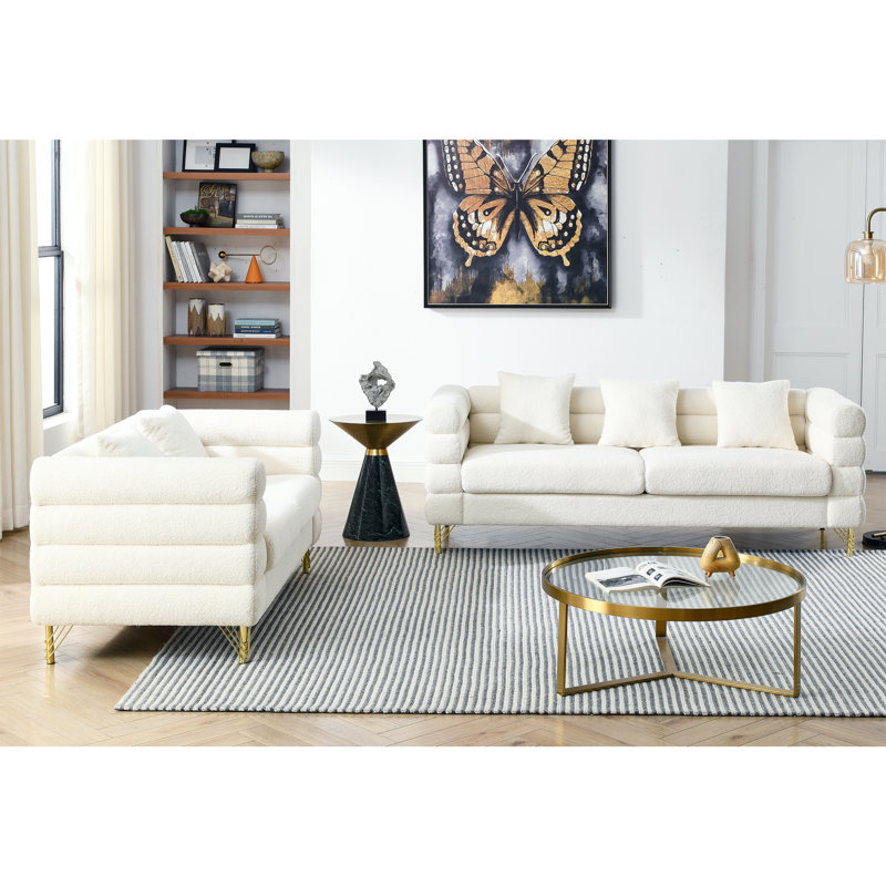 Élégant canapé moderne en tissu Teddy
