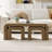 Boho Rope Coffee Table Set with Ottoman-1010270576