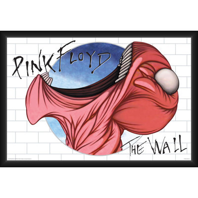 BUY ART FOR LESS Officially Licensed Pink Floyd - The Wall - Mouth - Framed Art Poster - 24 x 36 Inch - Sturdy Engineered Wood Frame with Plexi Glass - Ready to Hang