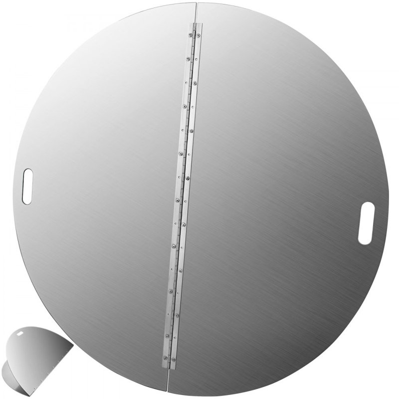 Fire Pit Lid Round 40 Inch Foldable Fire Pit Ring Snuff Cover 430 Stainless Steel Fire