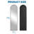 Full Length Mirror Arched Standing Floor Mirror with a Frame