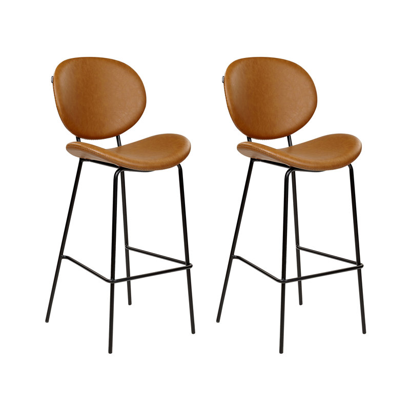 Luana Upholstered Counter Stool with Metal Frame