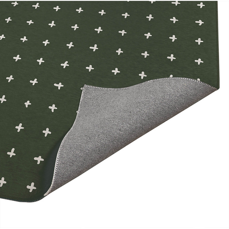 Tapis de bureau léger Criss, L 7 pi x L 5 pi, Chimichurri