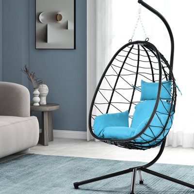 Fauteuil à œufs avec support pour la chambre à coucher et le patio