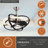 22 in. Satin Nickel and Black Indoor Rod Mount Contemporary Fandelier Ceiling Fan with Matte Black Blades, Dimmable Integrated LED Light Kit and Remote Control, 3 Speeds, Clear Bubble Shade