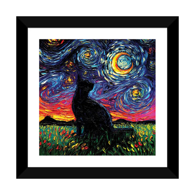 «Black Cat Night» par Aja Trêves - reproduction d'art