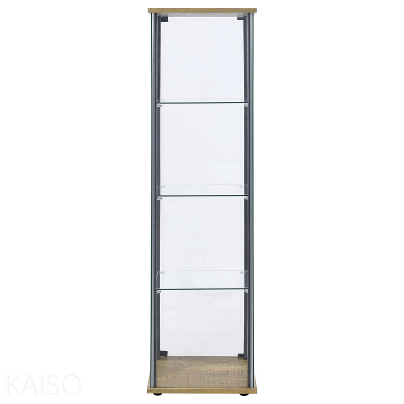 Mango 3-Shelf Clear Glass Curio Cabinet