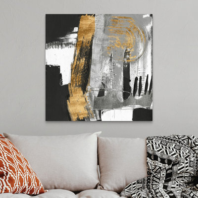 Golden Strokes II par Jennifer Goldberger - reproduction d'art sur toile